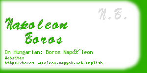 napoleon boros business card